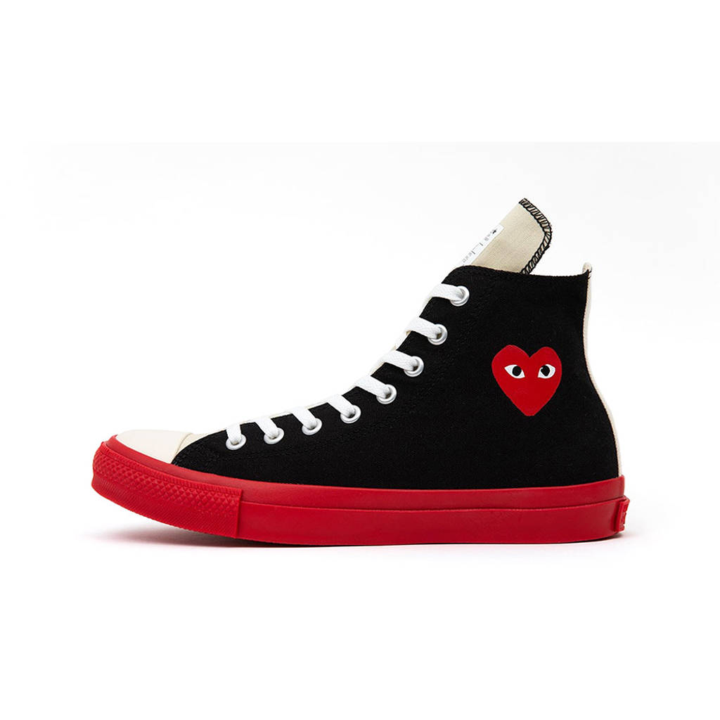 Comme Des Garcons Play X Converse Chuck Taylor All Star High Black Red